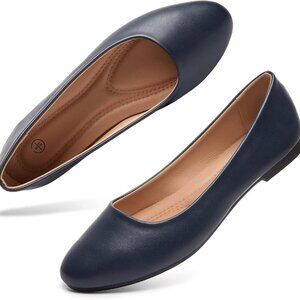 Women's Flats Shoes Ballet Flats Dress Shoes Comfortable PU Leather Slip on Shoe